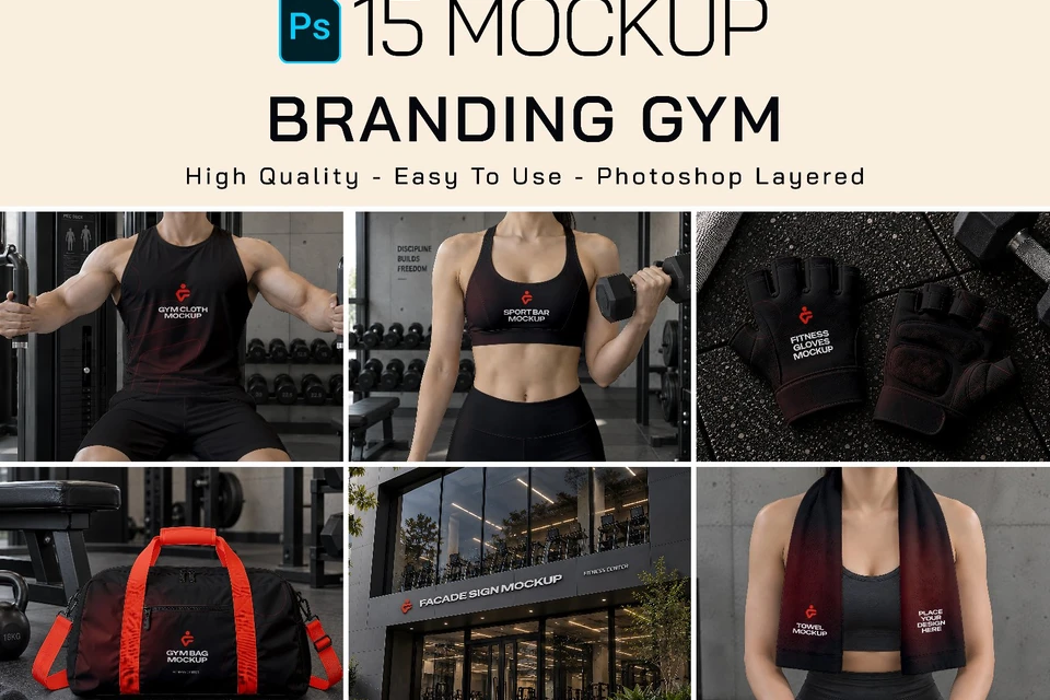 Premium Branding New Gym Mockup