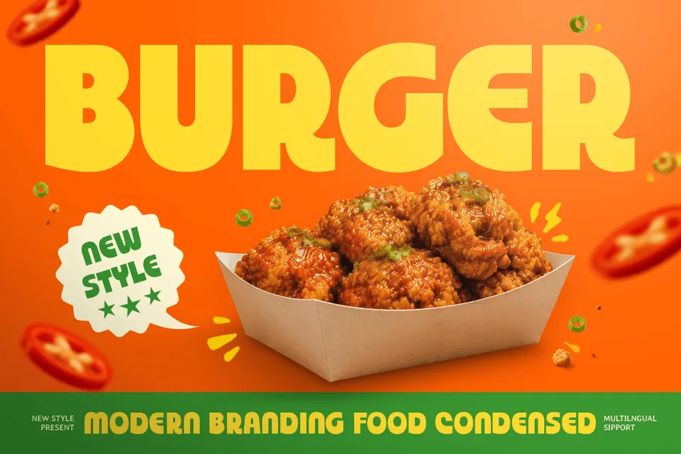 Burger-Modern Branding Food Font