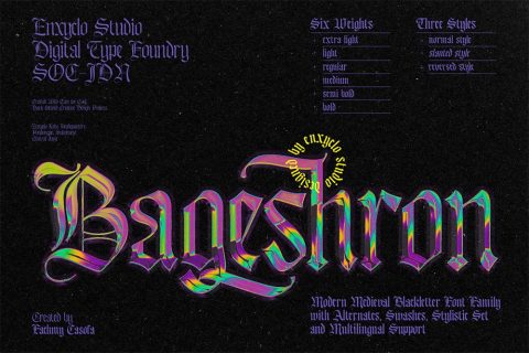 Bageshron Blackletter Font Family