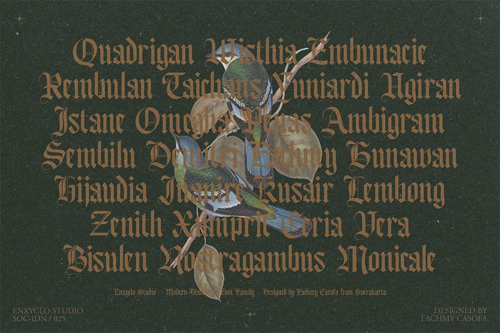 Bageshron Blackletter Font Family