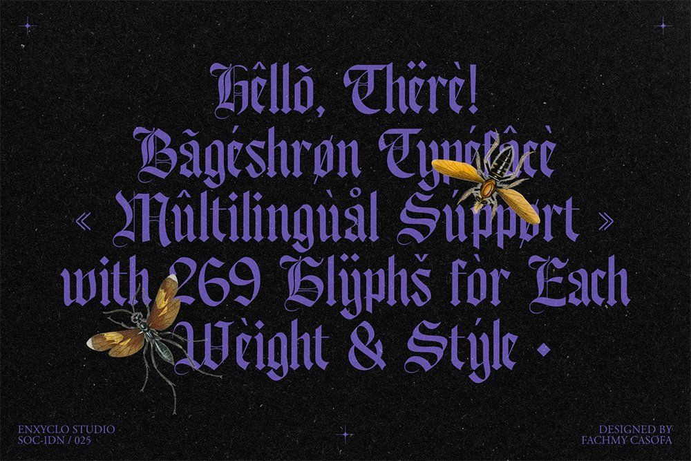 Bageshron Blackletter Font Family