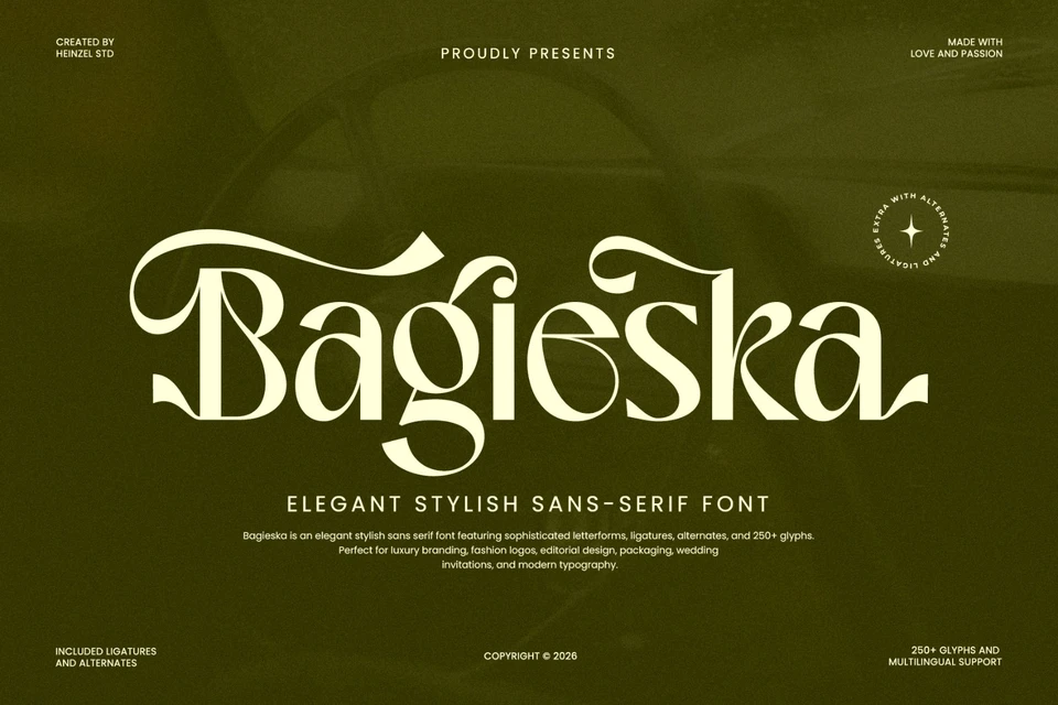 Bagieska Stylish Sans Serif Font