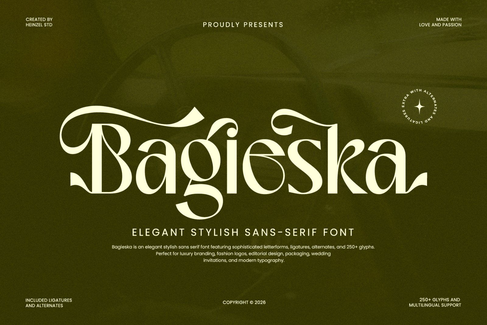 Bagieska Stylish Sans Serif Font — image 1