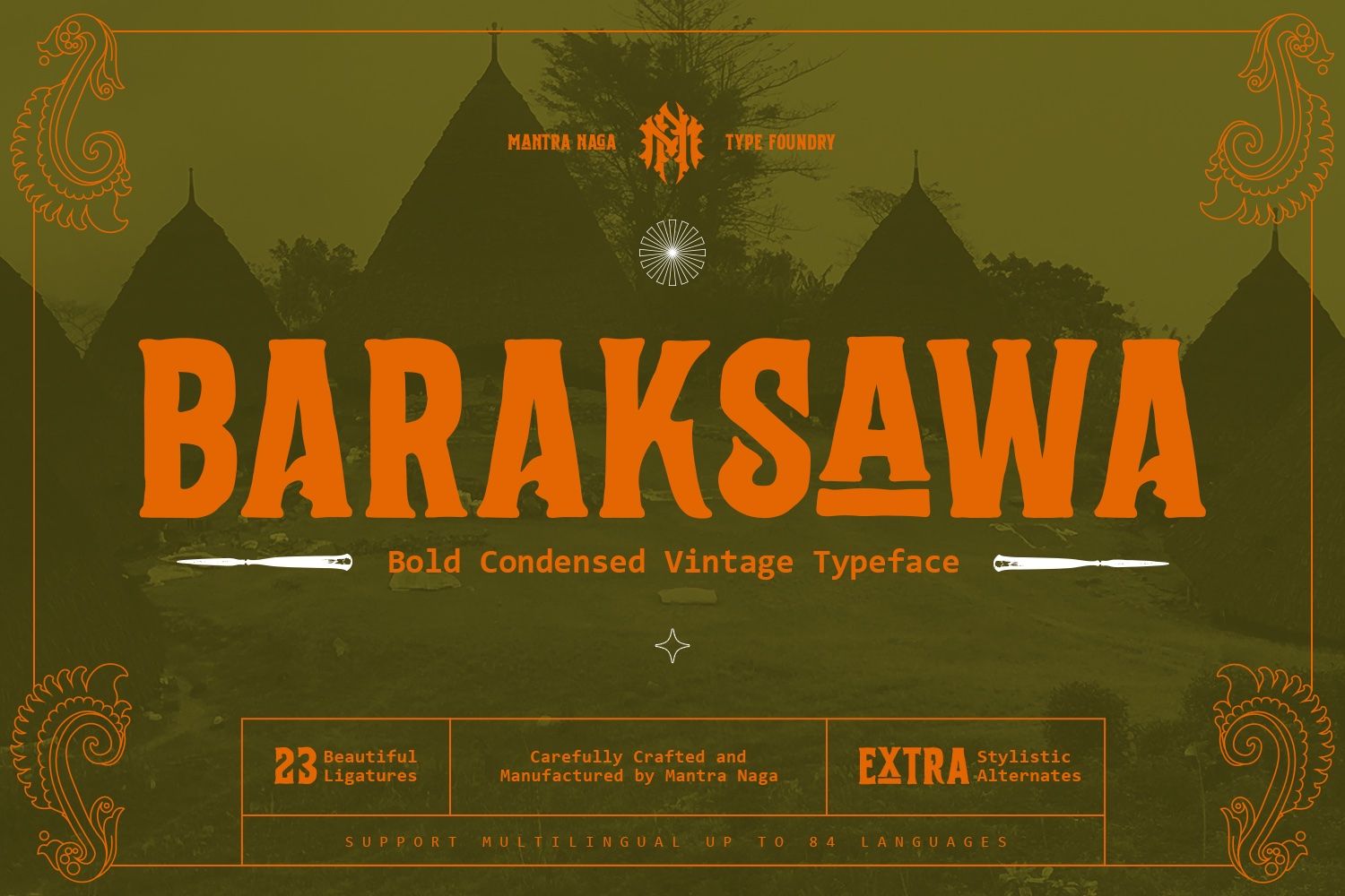Baraksawa - Bold Condensed Vintage Font — image 1