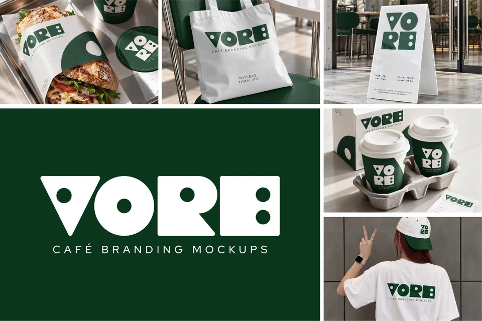 VORE — Café Branding Mockups