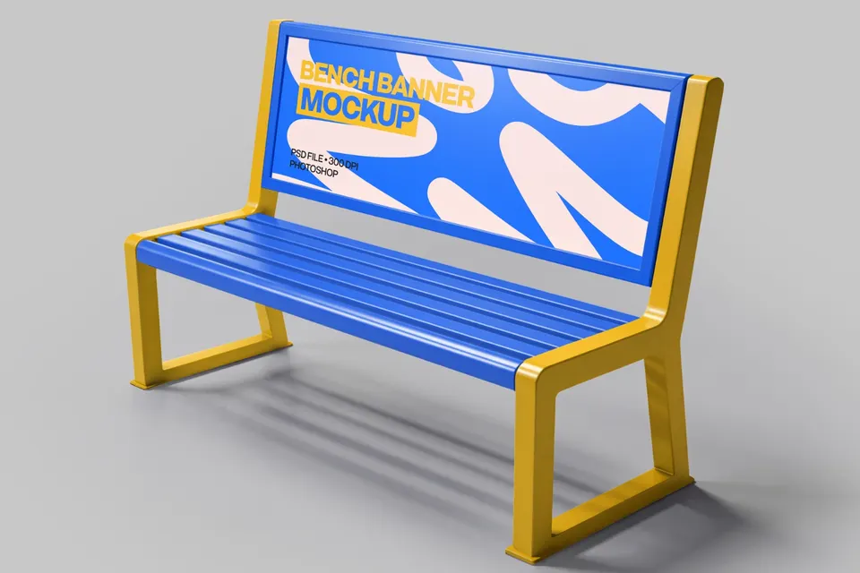 Bench Banner Mockup