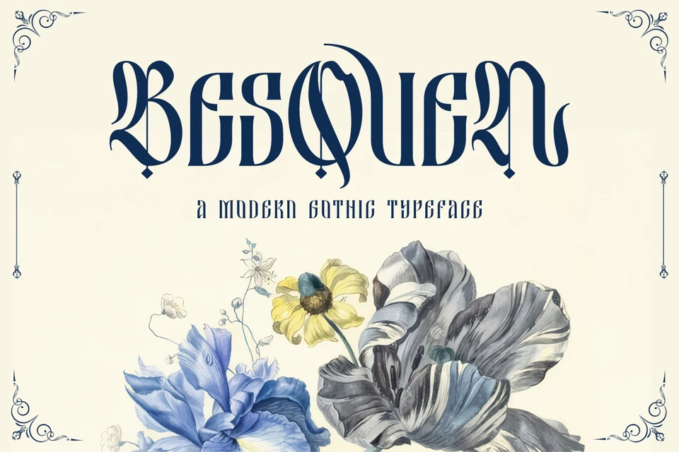 Besquen Modern Gothic Typeface Font