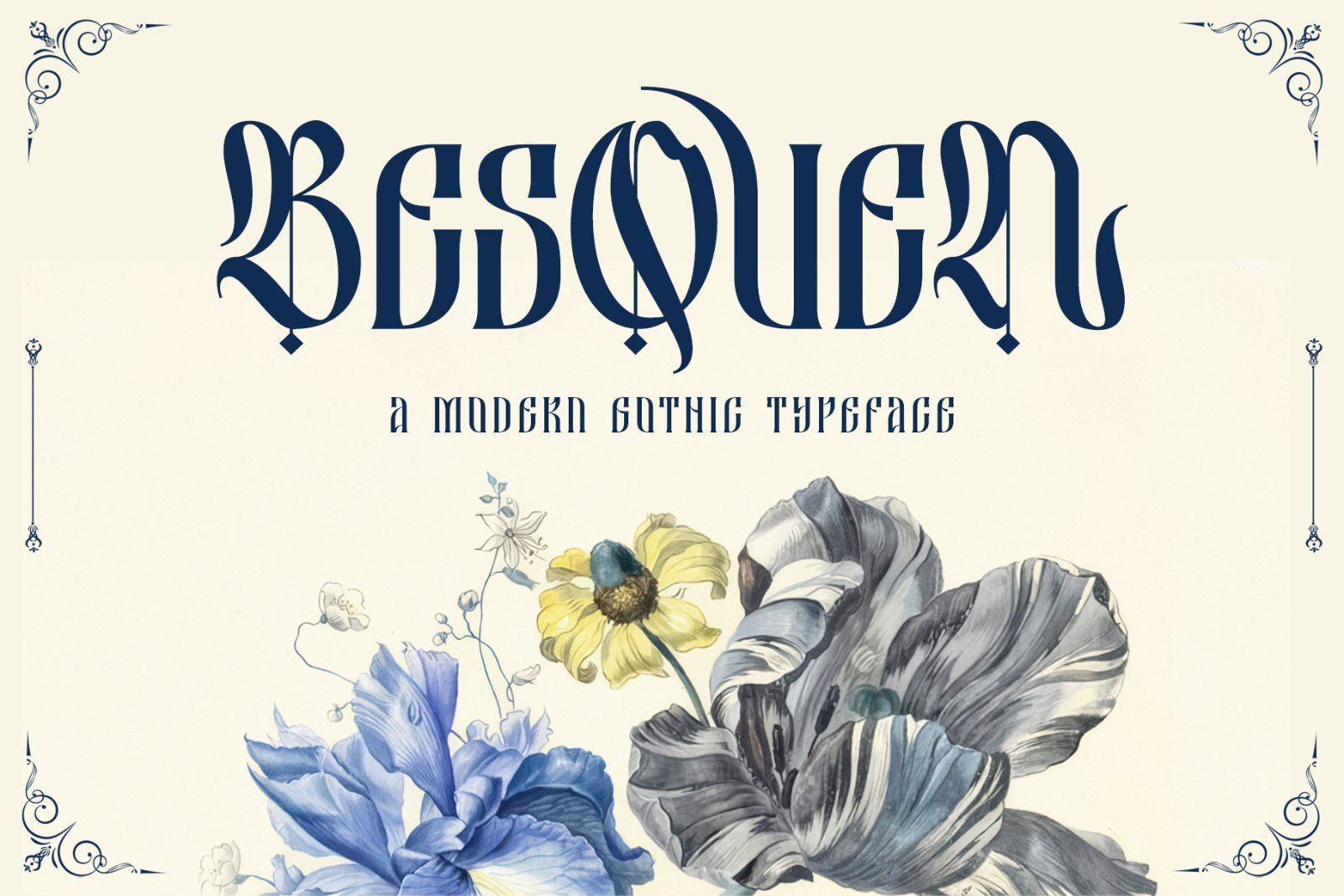 Besquen Modern Gothic Typeface Font — image 1