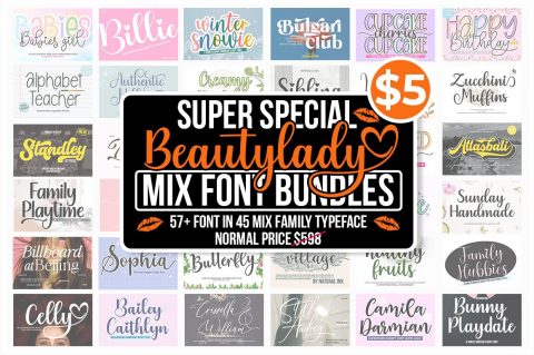 Super Special Beauty Lady Font Bundle