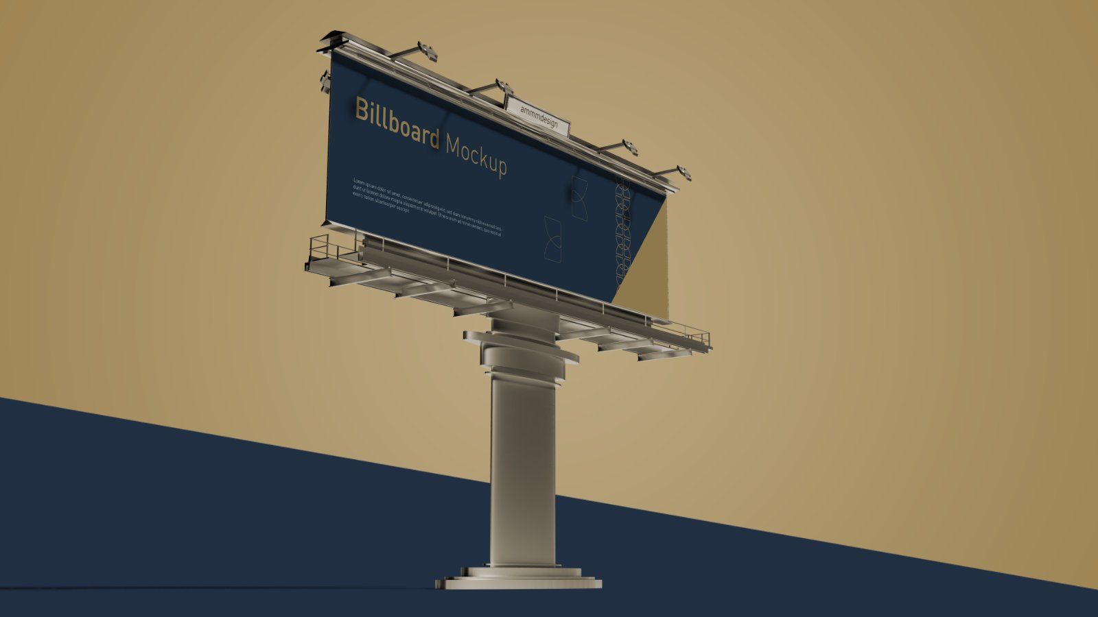 Outdoor Billboard Mockup – Advertising Display Stand, 6 PSD Files