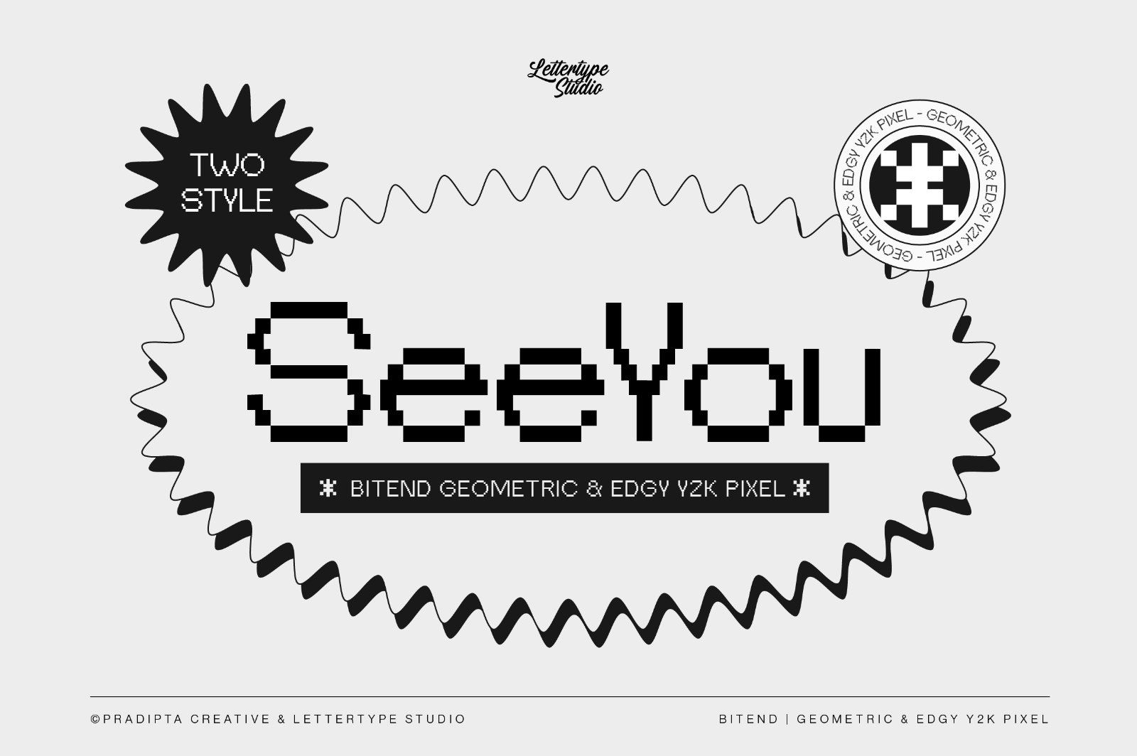 Bitend Geometric Edgy Y2K Pixel Font — image 15