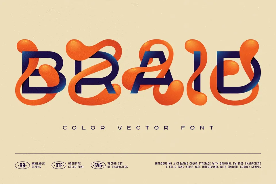 Braid - Color Vector Font