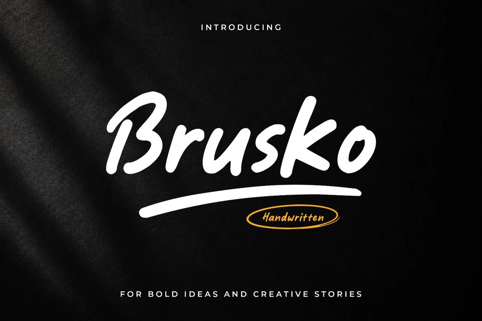 Font Brusko — Handwritten Brush Typeface