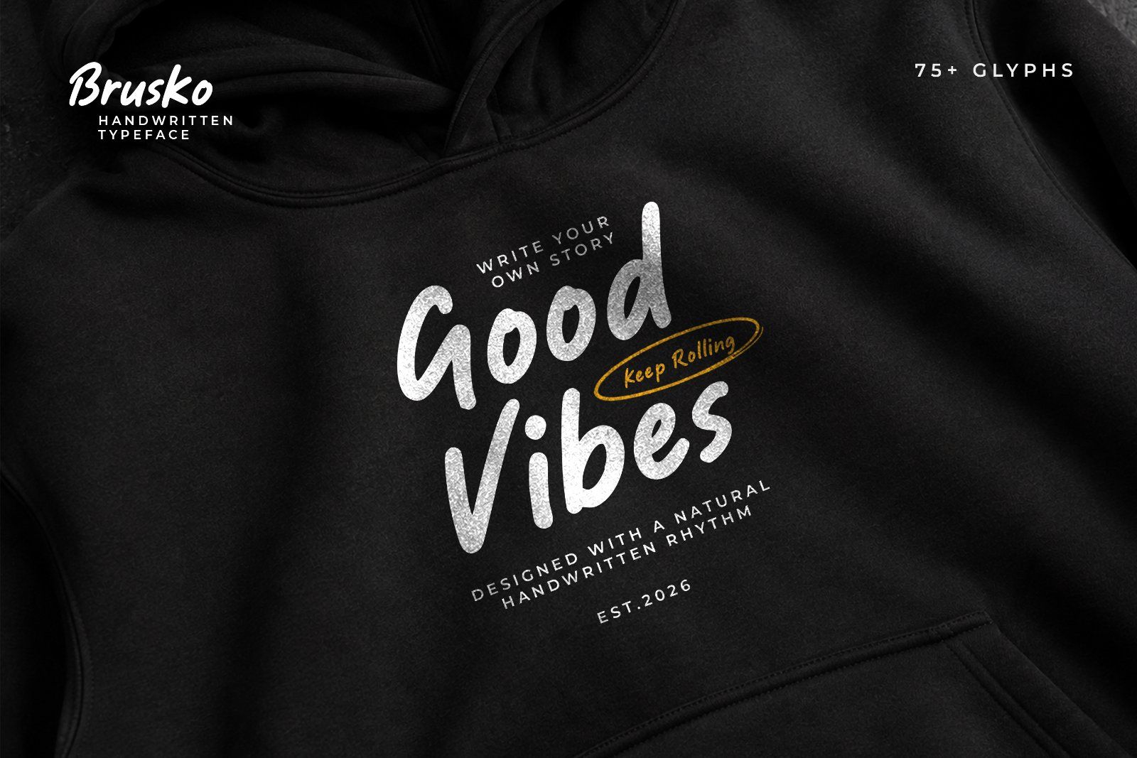 Font Brusko — Handwritten Brush Typeface — image 4