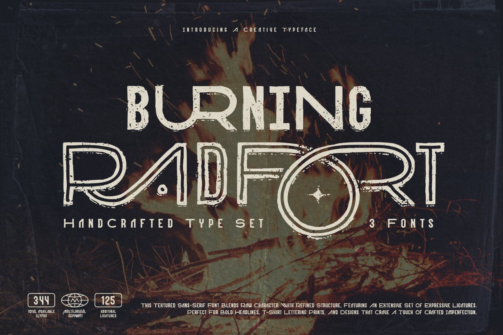 Burning Radfort - Handcrafted Font — image 1
