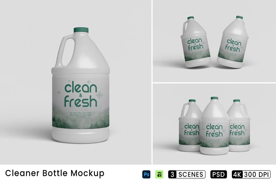 Cleaner Bottle Mockup