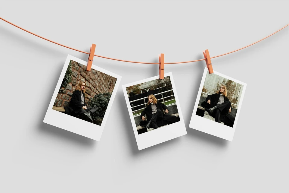 Polaroid Photo Collage Mockup