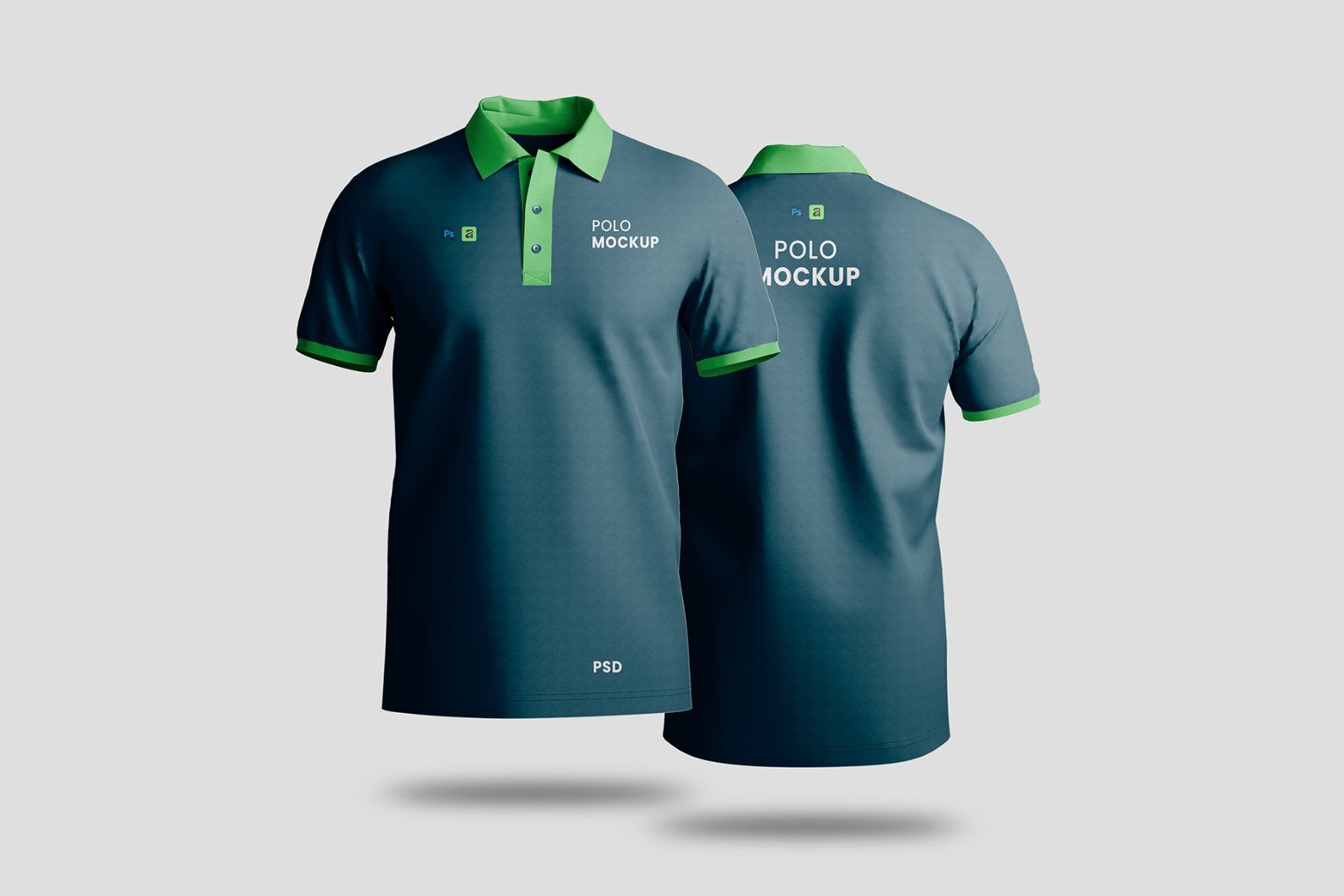 Polo Tshirt Mockup Front & Back — image 1