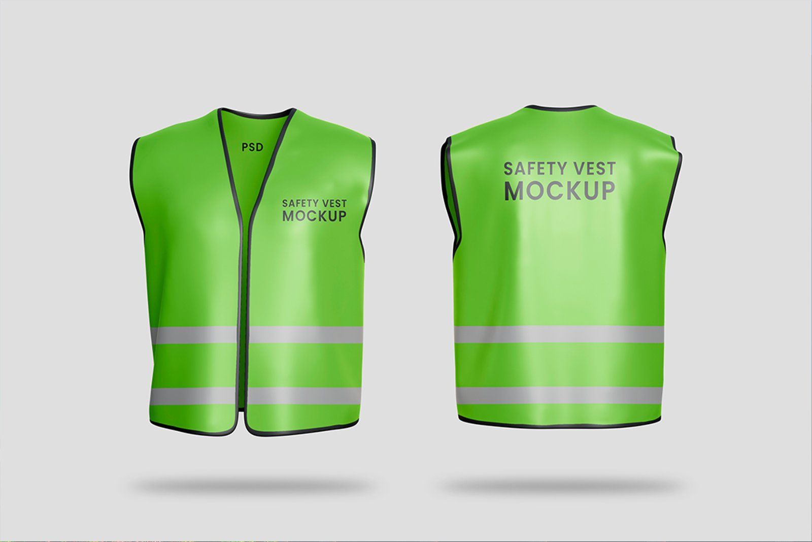 Safety Vest Mockup Front & Back — image 1