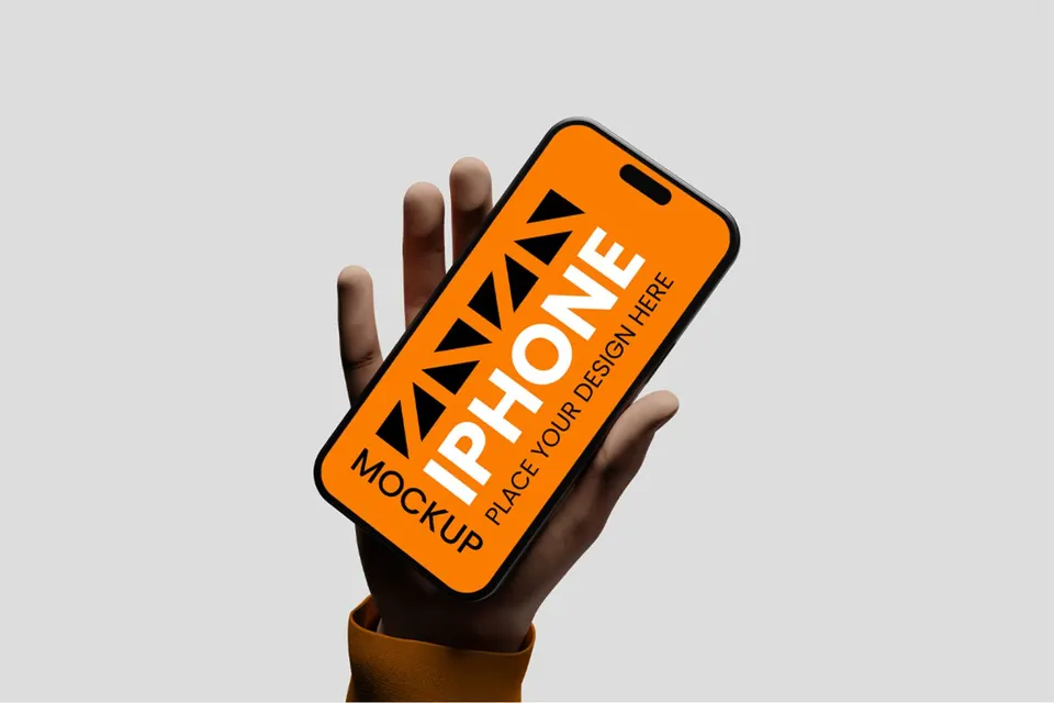 iPhone In Hand Mockup