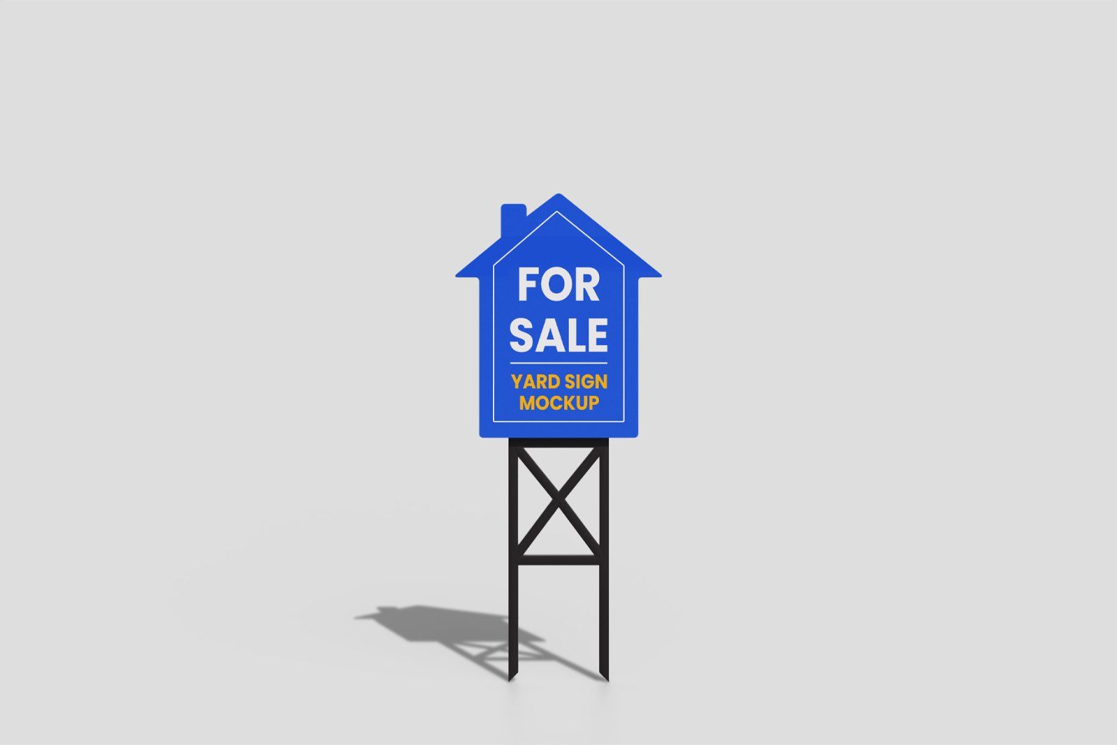 Yard Sign Mockup House Shaped — image 1