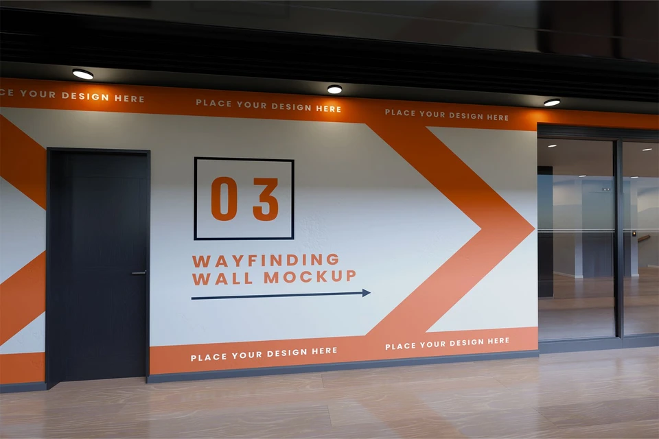 Wayfinding Wall Mockup