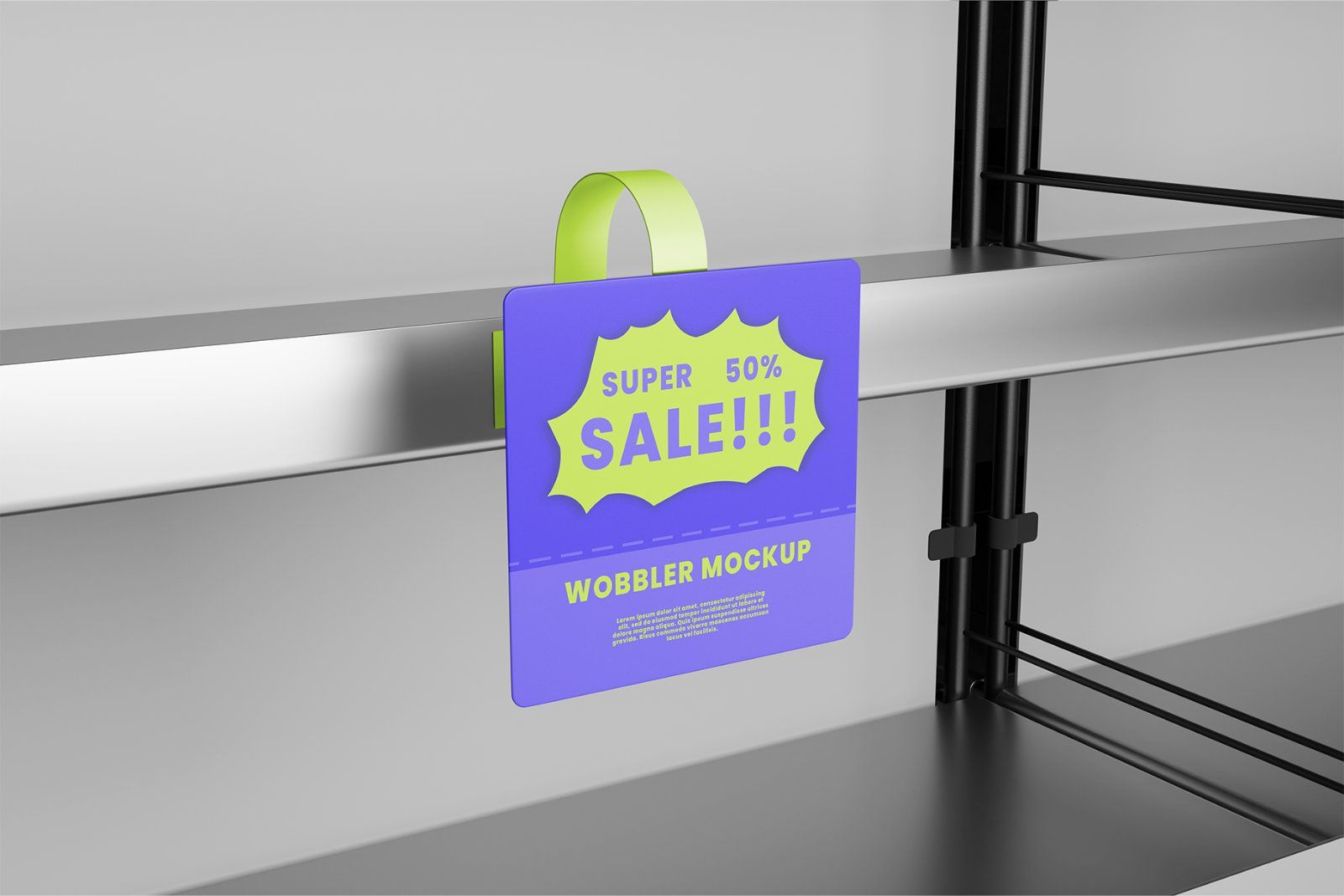 Wobbler Shelf Talker Mockup Square — image 1