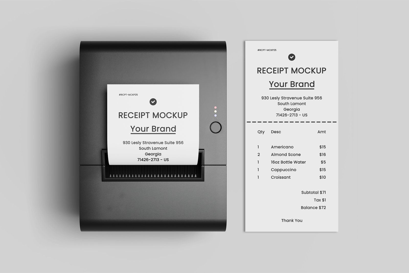 Receipt Mockup For Branding — image 1