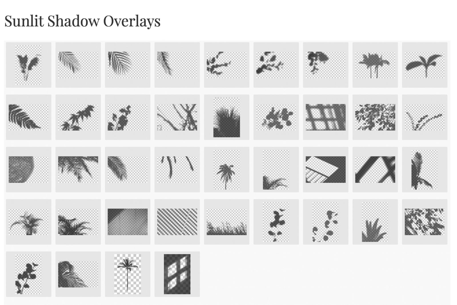Sunlit Shadow Overlays Set — image 8