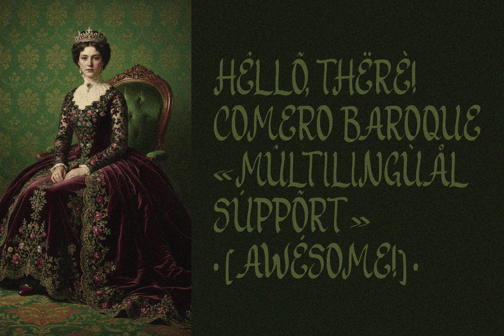 Comero Baroque — Classic Medieval Font