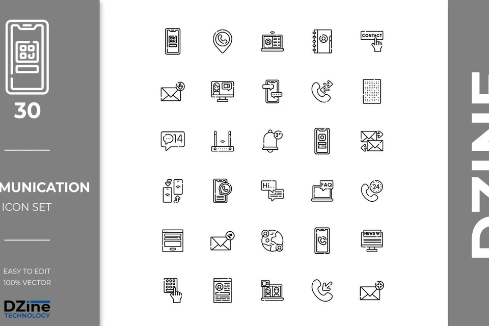 Contacts Communication Icon Pack