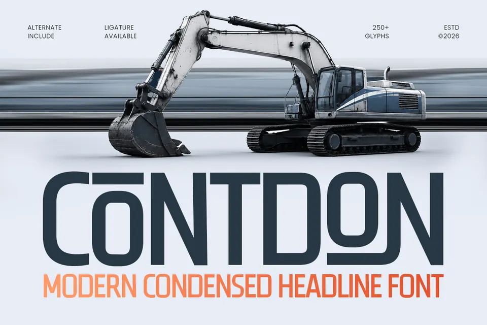 Contdon-Modern Condensed Headline Font