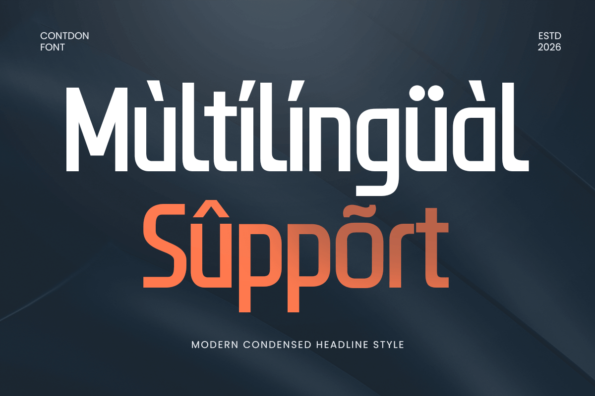Contdon-Modern Condensed Headline Font — image 12