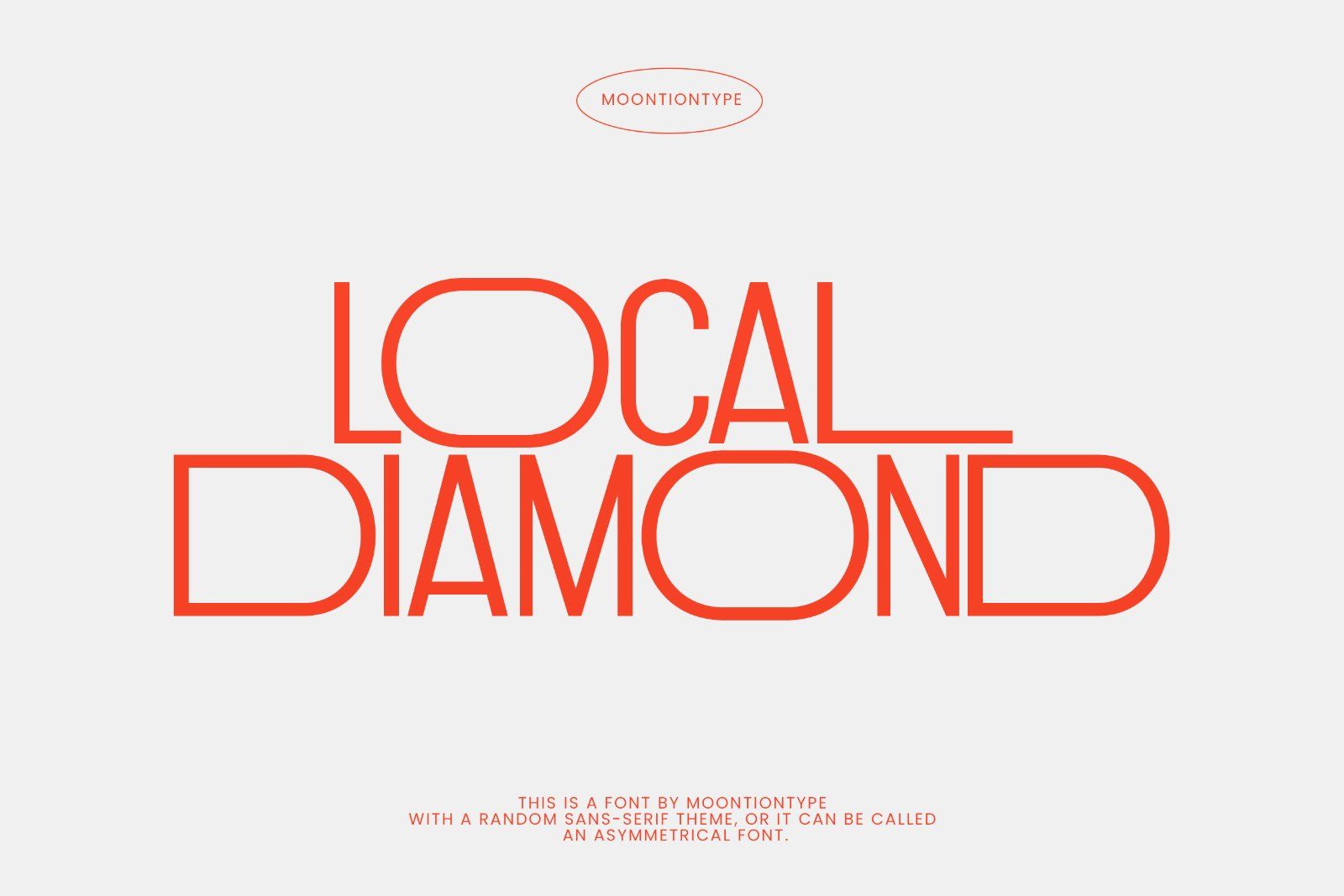 Local Diamond |  Sans Serif Asymmetrical Display Font
