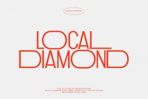 Local Diamond |  Sans Serif Asymmetrical Display Font