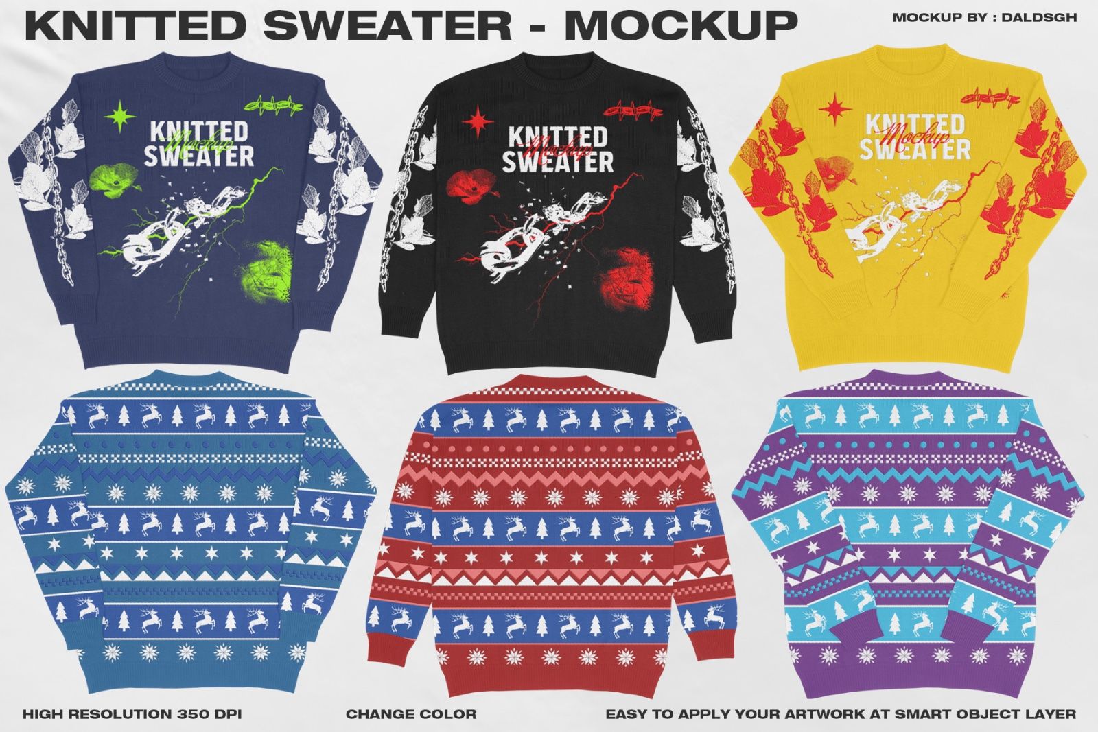 Knitted Sweater - Mockup