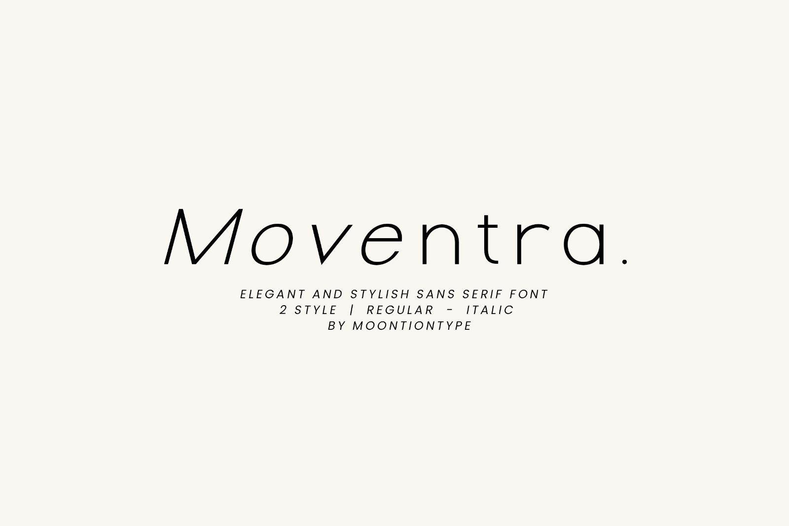 Moventra | Elegant & Stylish Sans Serif Font