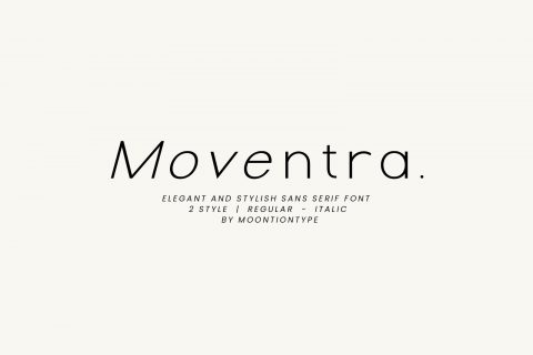 Moventra | Elegant & Stylish Sans Serif Font