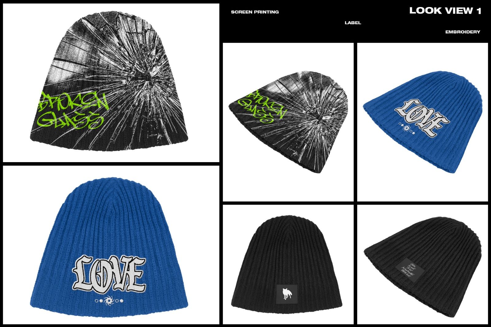 Ribbed Knitted Beanie - Mockup