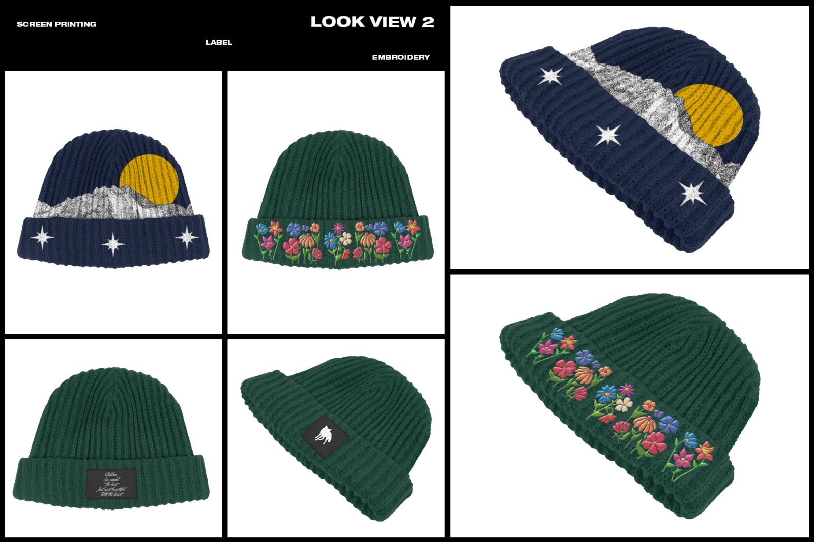 Ribbed Knitted Beanie - Mockup