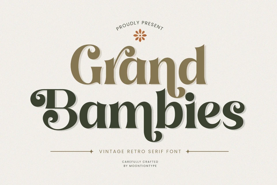 Grand Bambies | Vintage Retro Serif Font