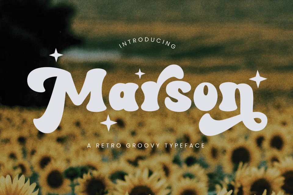 Marson - Retro Groovy Display Font