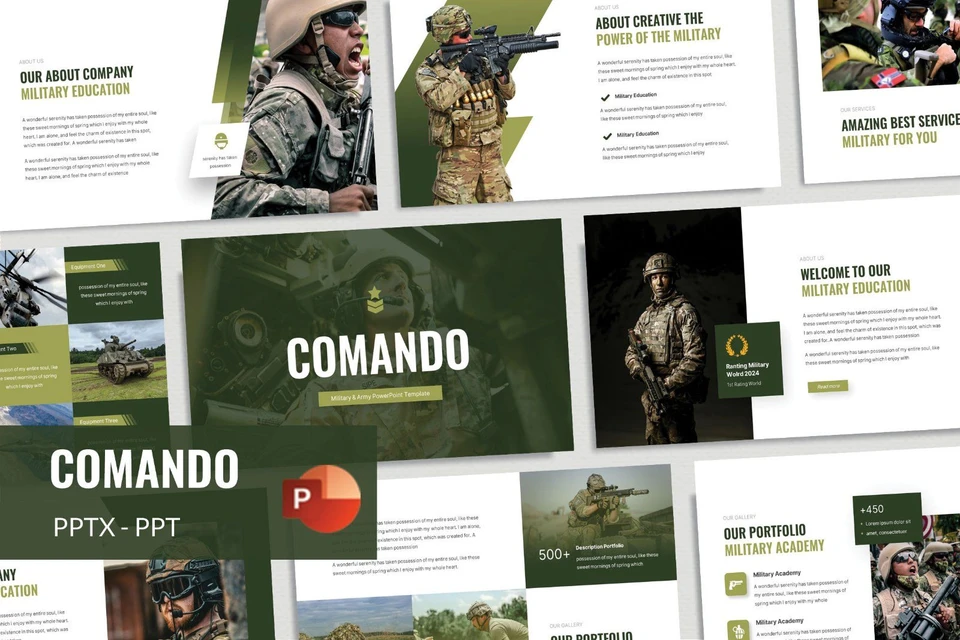 Comando - Military and Army Powerpoint Template