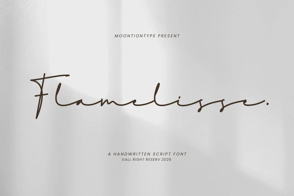 Flamelisse | Handwritten Script Font