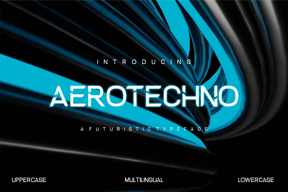 AeroTechno Futuristic Font