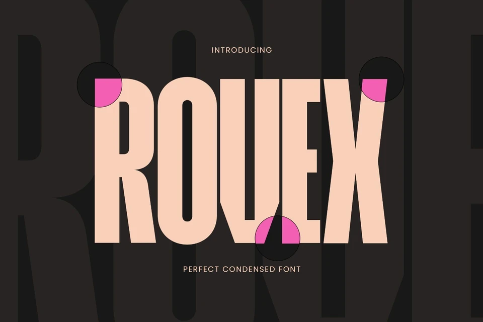 Rovex | Bold Condensed Display Font