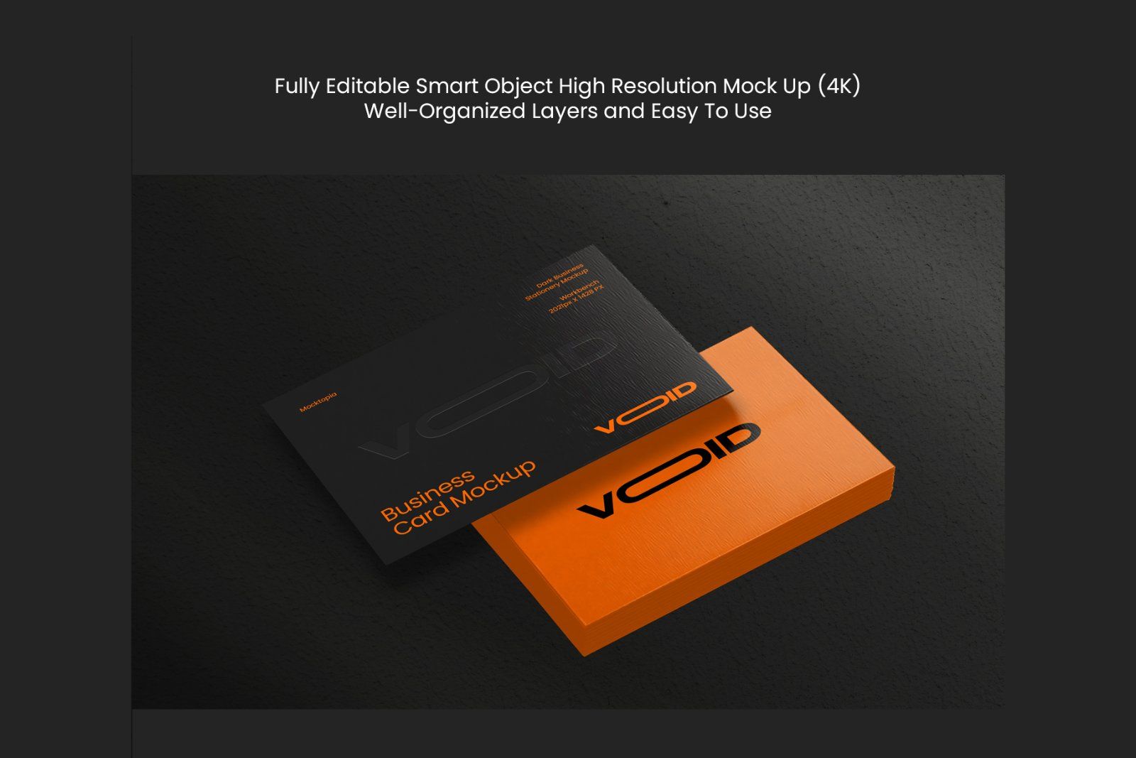 VOID Dark Stationery Mockup Bundle