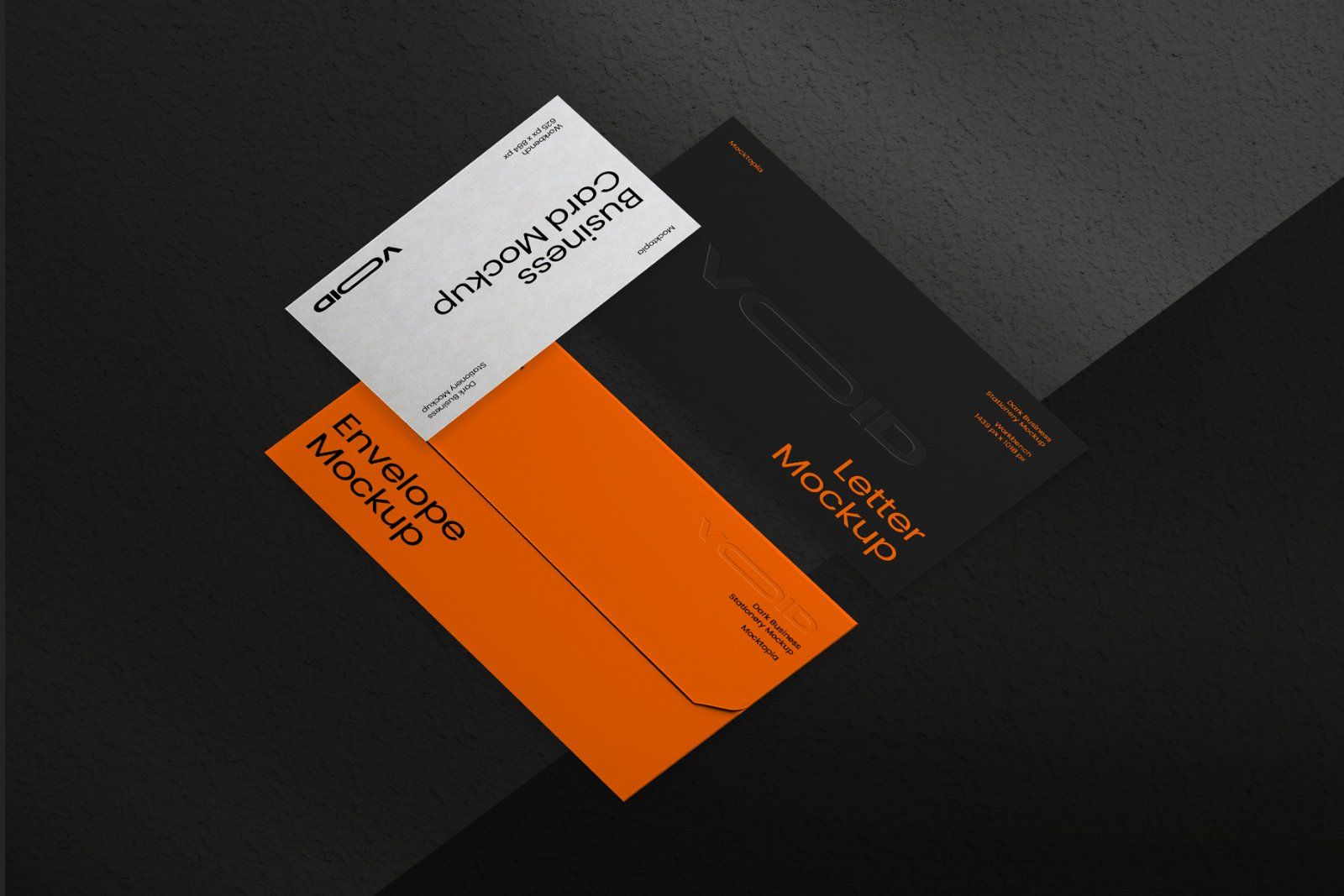 VOID Dark Stationery Mockup Bundle