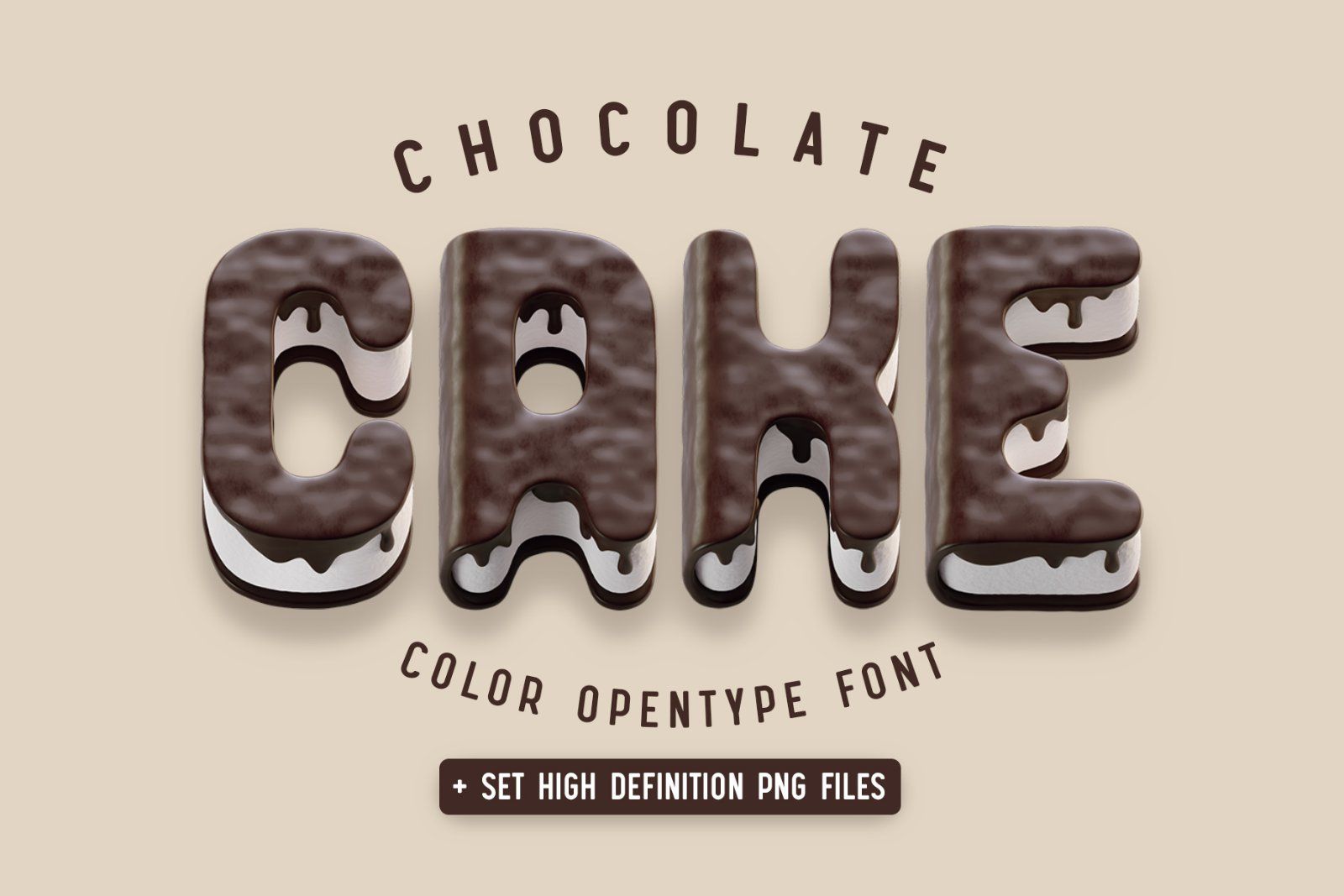 Chocolate Cake - Color Font — image 1