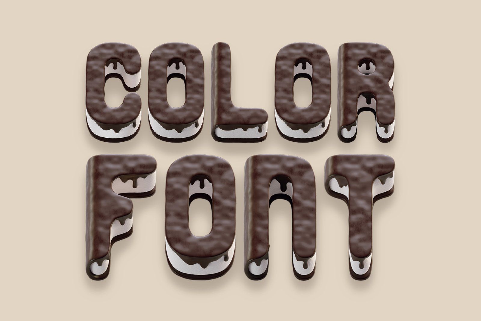 Chocolate Cake - Color Font — image 3
